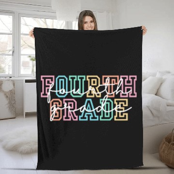 Discover Fourth Grade Teacher Fleece Blankets, 4th Grade Teacher Shir