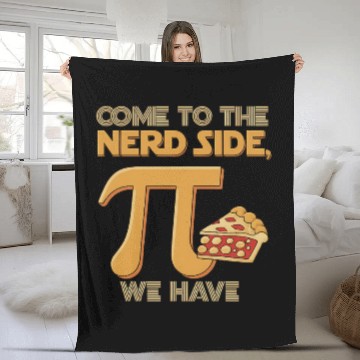 Discover Nerdy Pizza Pi Joke Fleece Blankets