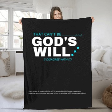 Discover Y2K Sarcastic Religious Meme Quote Fleece Blankets