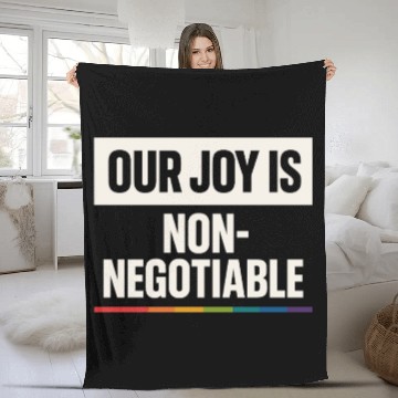 Discover Queer Pride Queer Joy LGBTQ+ Affirmation Trans Fleece Blankets