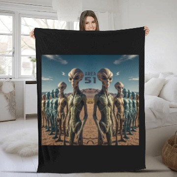 Discover Area 51 Fleece Blankets