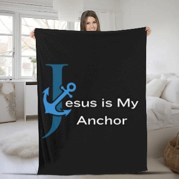 Discover Faithful Anchor Jesus Fleece Blankets Design
