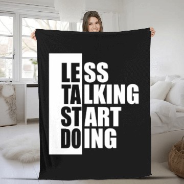 Discover Inspirational Minimalist Typography Design Fleece Blankets