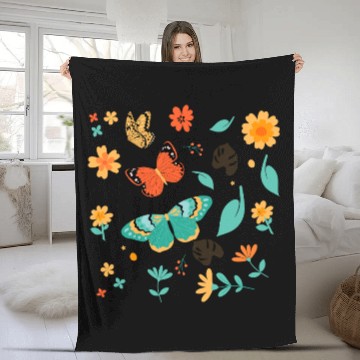 Discover Autumn Botanical Fleece Blankets