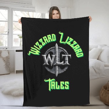 Discover Wizard Emblem with Sword and Magic Circle Fleece Blankets