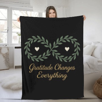 Discover Gratitude Mindfulness Positive Affirmation Daily Fleece Blankets