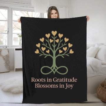 Discover Gratitude Mindfulness Positive Affirmation Daily Fleece Blankets