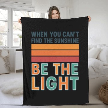 Discover Inspirational Sunshine Quote  Fleece Blankets