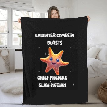 Discover Whimsical Starfish with Playful Quotes Fleece Blankets