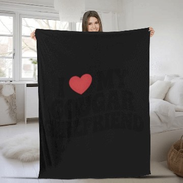 Discover Love for My Cougars Girl Friend Fleece Blankets