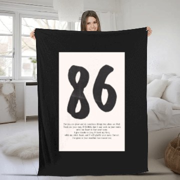 Discover Psalm 86 Minimalist Christian typography poster Fleece Blankets