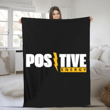 Discover Positive energy design Fleece Blankets