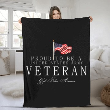 Discover Proud To Be A US Army Veteran Fleece Blankets