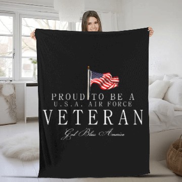 Discover Proud To Be A US Air Force Veteran Fleece Blankets