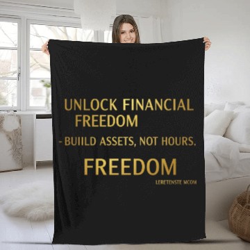 Discover Financial Freedom Unlock Design Fleece Blankets