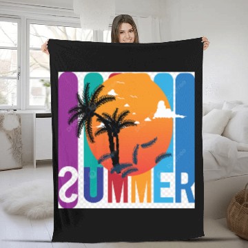 Discover fanny design summer Fleece Blankets