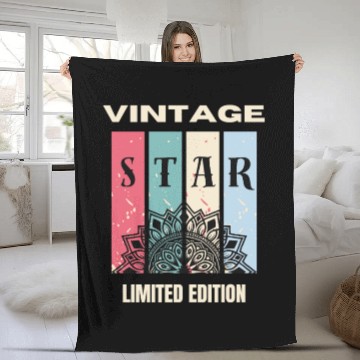 Discover Vintage Star Mandala Limited Edition Fleece Blankets