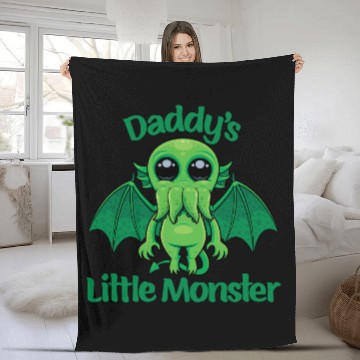 Discover Daddy’s Little Monster Cute Baby Cthulhu Fleece Blankets