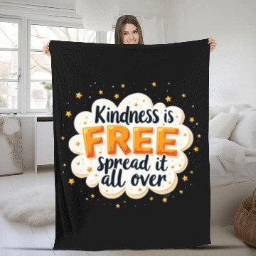 Discover Kindness is Free Inspirational Quote Design Fleece Blankets