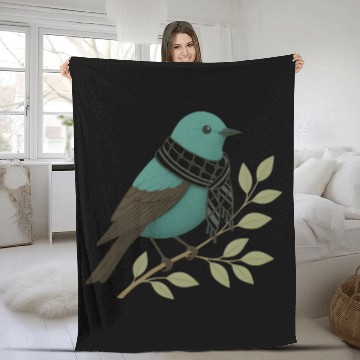 Discover Palestine Sunbird with Keffiyeh and Olive Branch Fleece Blankets