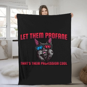 Discover Black Cat Techno Show Fleece Blankets