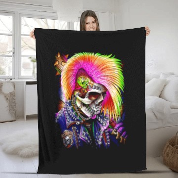 Discover Calavera Punk Fleece Blankets