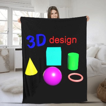 Discover Vibrant 3D Geometric Shape Design Fleece Blankets