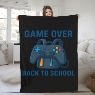 Discover Game Over Retro Backpack Design Fleece Blankets