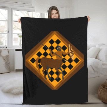 Discover Brown and Gold Centaur Fleece Blankets