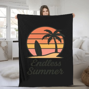 Discover Endless Summer Sunset Scene Fleece Blankets