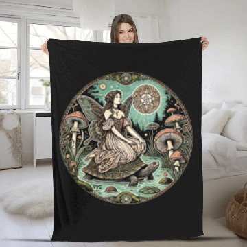Discover Enchanted Forest Fairy on Turtle Fleece Blankets