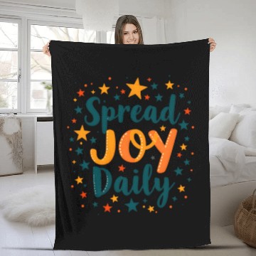 Discover Joyful Spread Celebratory Design Fleece Blankets