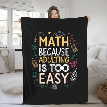 Discover Math and Adulting Humor Illustration Fleece Blankets