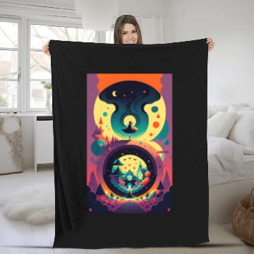 Discover Dancing Alice on the Psychedelic Path Fleece Blankets