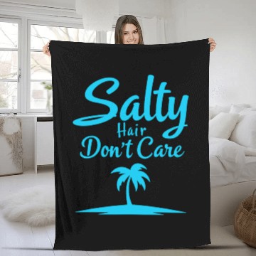 Discover Salty Hair Don’t Care Beach Vibe Fleece Blankets