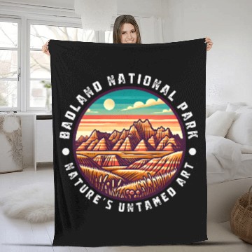Discover Badlands National Park Natures Untamed Fleece Blankets
