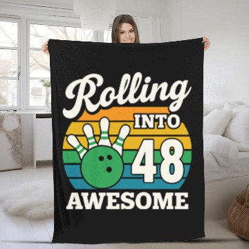 Discover Rolling into 48 with Bowling Fun Fleece Blankets