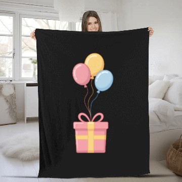Discover Colorful Balloon Celebration Design Fleece Blankets
