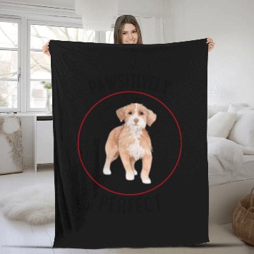 Discover Adorable Puppy Watercolor Illustration Fleece Blankets