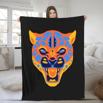 Discover Vivid Jaguar Bold Print Fleece Blankets