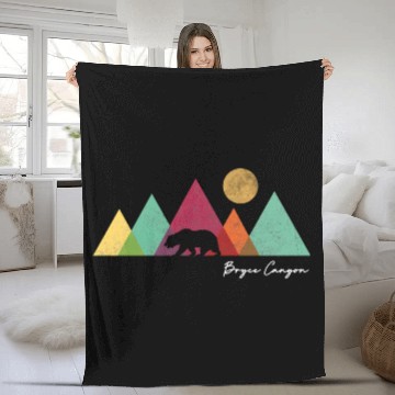 Discover Bryce Canyon National Park Colorful Bear Mountains Fleece Blankets