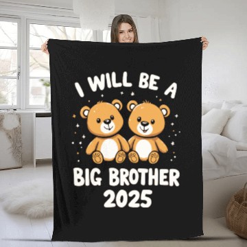 Discover Teddy Bear Big Bro 2025 Fleece Blankets | Pregnancy Announceme