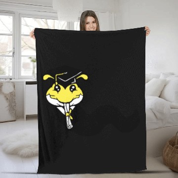 Discover Caterpillar school graduation passed College proud Fleece Blankets
