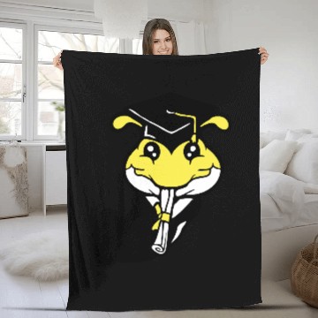 Discover Caterpillar hole school graduation passed College Fleece Blankets