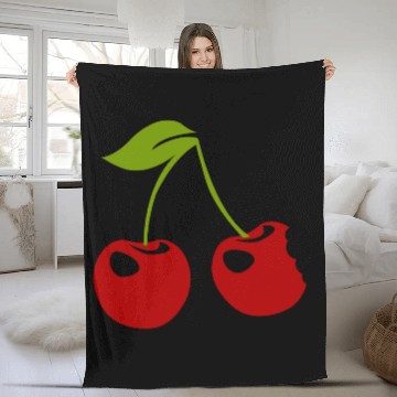 Discover Cherry Vibes – Bold & Sweet Style Fleece Blankets