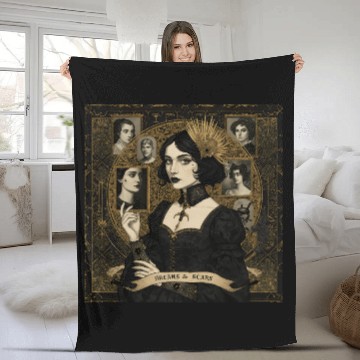 Discover Gothic Portrait with Sunburst Halo Fleece Blankets