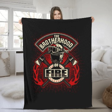 Discover Brotherhood of Fire Firefighter Emblem Fleece Blankets
