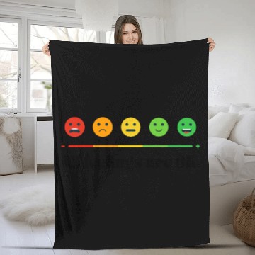 Discover All feelings are OK - Mental Health Awareness Fleece Blankets