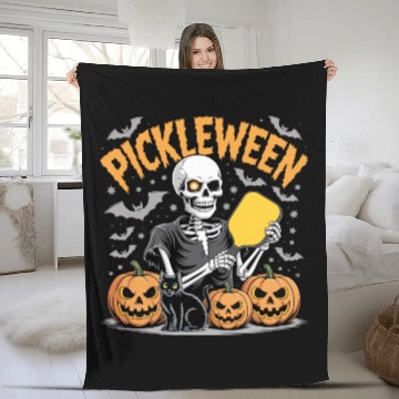 Discover Pickleween Pickleball Player Funny Halloween Fleece Blankets