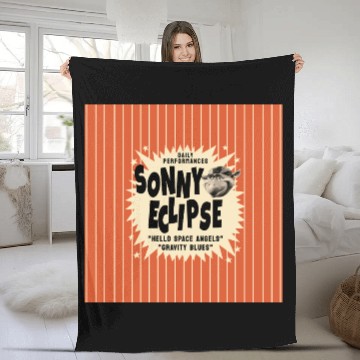 Discover Sonny Eclipse Retro Poster Small Fleece Blankets
